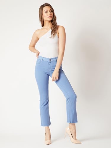 Image of Miss Chase Women's Wide-Leg High-Rise Regular-Length Stretchable Shaping Denim Jeans