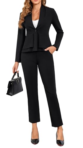 Women's Business Pant Suits 2 Piece Set Work Casual Outfits Dressy Blazer  Jacket and Pants Suit - Product Details