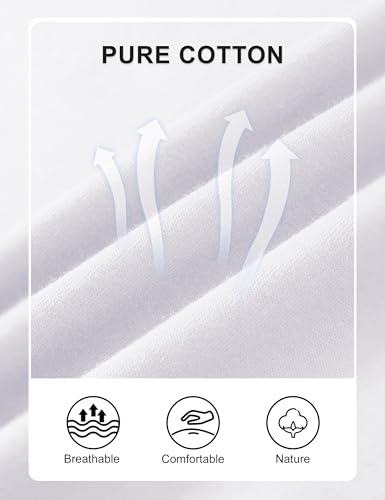 Cotrasen Men's T-Shirts Premium Cotton Short Sleeve Crew Neck Tees Classic Solid Basic Tshirt Casual Loose Fit Tee Shirts4