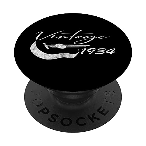 Guitarra vintage nacida en 1934, fiesta de cumpleaños PopSockets PopGrip Intercambiable