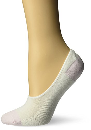 MediPEDS Women's Diabetic Nanoglide Liner Socks, 6 Pairs, white/pink, Shoe Size: 7-10