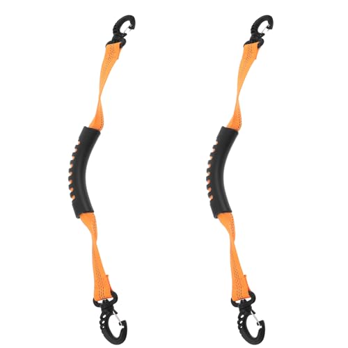 SOIMISS Correas Reflectantes de Transporte para Botas de Esquí y Snowboard, Ajustables de Nailon Resistente, con Asa Ergonómica Cómoda, 2 Piezas en Color Naranja para Deportes de