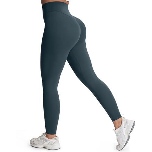 Aoxjox High Waisted Workout Leggings for Women Tummy Control Buttery Soft Yoga Metamorph Deep V Pants 26"