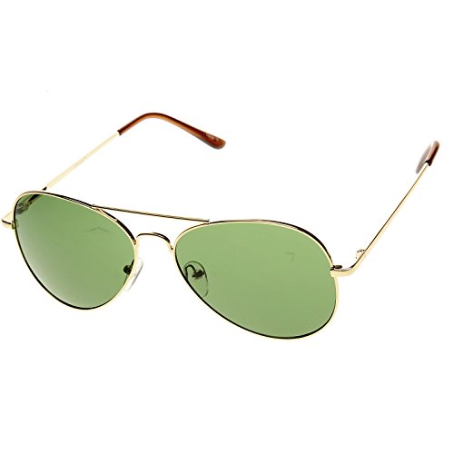 Classic Metal Aviator Sunglasses w/Spring Temples - 58mm Frame