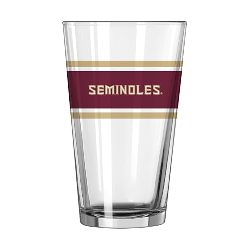 Image of Logo Brands NCAA 16 oz Pint Glass - Durable Glass With Bold Team Color- Chip-Resistant Rim Drinkware For Fans, Tailgates, Home Bars & Everyday Use