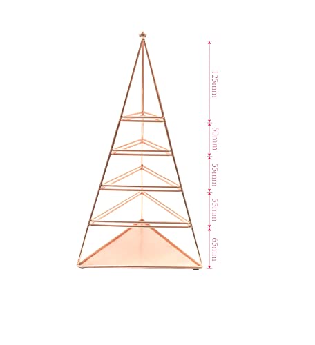 Earring Holder Stand - Jewellery Rack Tray Galeara Pyramida 34cm - Bracelet holder (Rose Gold)