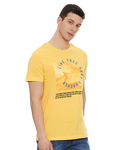 Image of Max Men's Graphic Print Slim Fit Crew Neck T-Shirt