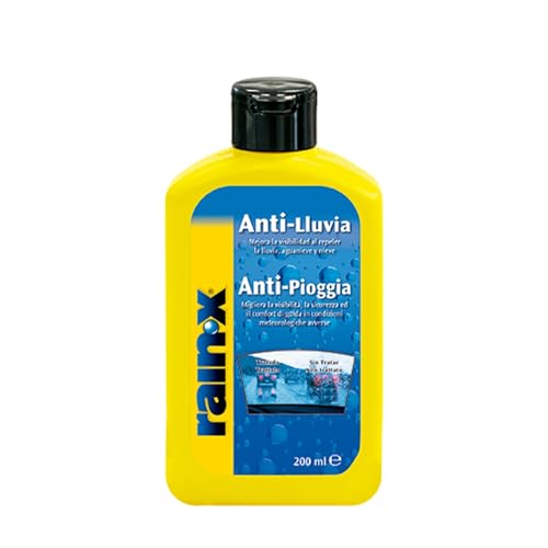 Rain-X Líquido Limpiaparabrisas Coche con Tratamiento Antilluvia Parabrisas Coche, Retrovisor, Mampara Ducha, Espejos, Cristales Baño 200ml