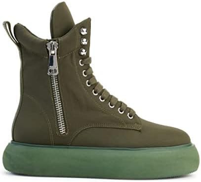 DKNY Women's Essential High Top Slip on Wedge Sneaker, Army Green, 8.5 | Image 2