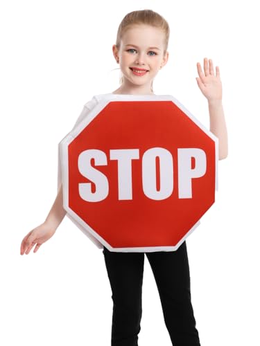 Disfraz Señal de Tránsito Stop para Niños Talla Única miniatura 3