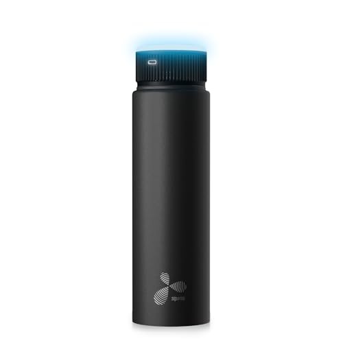 Image of Lite Smart Water Bottle with Drink Reminder, 950ml Stainless Steel, Glow & Beep Alerts, USB Type-C Rechargable, Leak-Proof Matte Finish (Just Black)