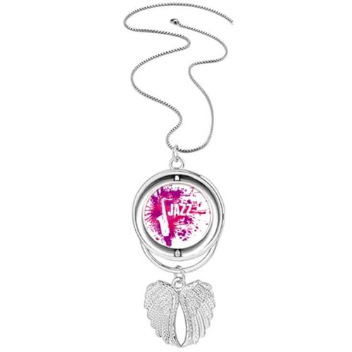 Saxophone jazz collier ailes d'ange, fini les bijoux banals