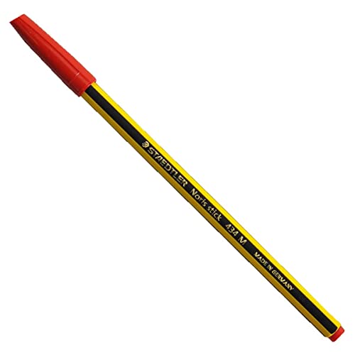 Bolígrafo STAEDTLER 434M rojo, ideal para corregir exámenes y tomar notas 1