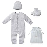 Hope & Henry Baby Jacquard Sweater Gift Set, 3-6 Months, Light Gray Heather