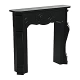 Creative Co-Op Victorian Fireplace Mantel, Black