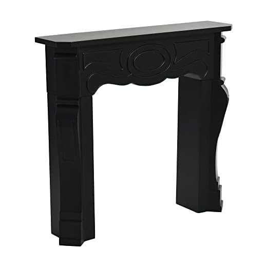 Creative Co-Op Victorian Fireplace Mantel, Black