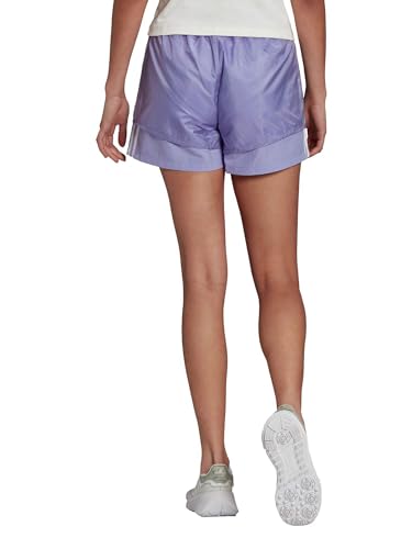 Short Adidas GN4430 en textile respirant violet clair et blanc taille 40