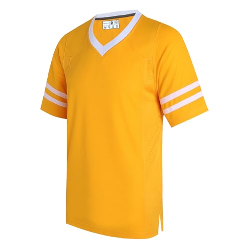 dolessismore Yellow Football Jerseys for Men Women Family Friend Workout