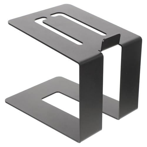 ibasenice Universal Speaker Bracket for Computer Speakers Desk Stand Metal Base Black
