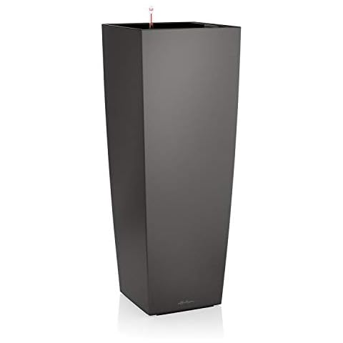 LECHUZA CUBICO Alto Premium 40, Anthrazit Metallic, Hochwertiger Kunststoff, Inkl. Bewässerungssystem, Herausnehmbarer Pflanzeinsatz thumbnail