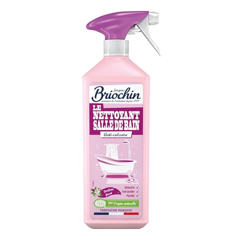 JACQUES BRIOCHIN - Nettoyant salle de bain 3 en 1 : Nettoie, Détartre et Purifie - Parfum floral - 99% d'origine naturelle - Ecocert - Fabriqué en France - Pulvérisateur - 750ml