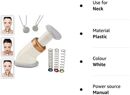 Thstheaven Neckline Slimmer Toning Massager System, Portable Neck Exerciser Chin Massager to Reduce Double Chin for Women Men, Free Necklace Gift,White,14L x 5W x 6.5H centimetres