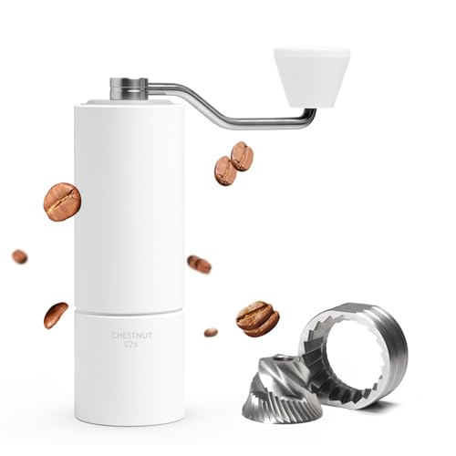Moedor de Café Manual Timemore Chestnut C2S, 25 g, Rebarba de Aço Inox