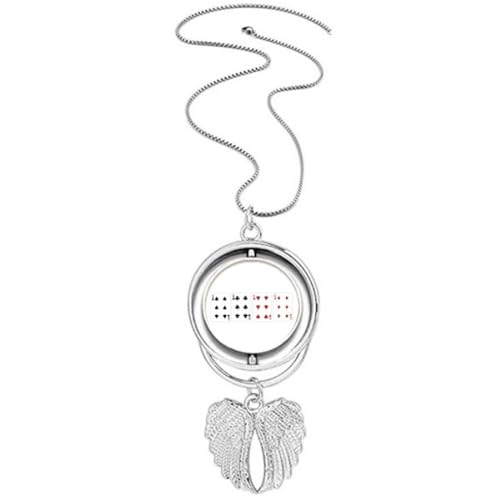 Collier ailes d'ange et 6 cœurs trèfle en argent pour femme