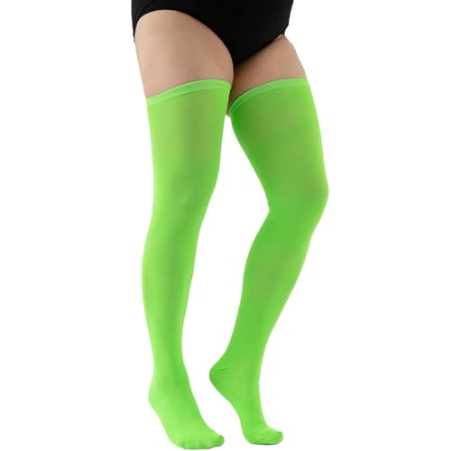 Image of Plus Size Thigh High Knit Socks Long Stretchy Sock Women Over Knee High Stocking Leg Warmers Solid Color