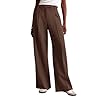 NIMIN Women Wide Leg Pants High Waisted Dressy Work Office Trousers Business Casual Palazzo Pants Dark Brown
