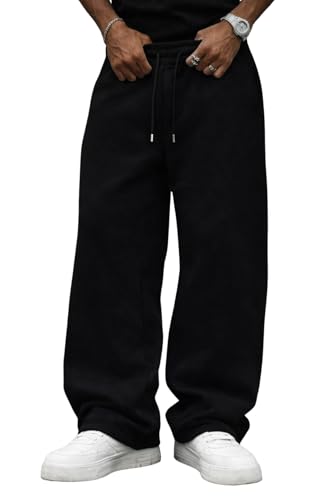 Image of Rockwell Men's Baggy Sweatpants | Cotton Terry Relaxed Fit Joggers for Men | Oversized Streetwear Track Pants | Casual Gym & Everyday Wear| 018