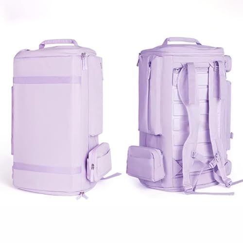 KK-GAL 55L Large Padded Ski Backpack, Travel Backpack for Skiing Gear, Professional Ski Boot Bag, Water-Resistant Backpack for Skiing, Ski Gear Bag Backpacks for Boots & Snowboard,Purple