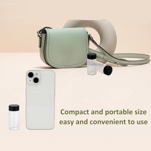 Kesell 20-Pack 20ml Glass Vials with Screw Caps - Small Vials for Essential Oil, and Specimen Samples - Clear Bottles with Lids