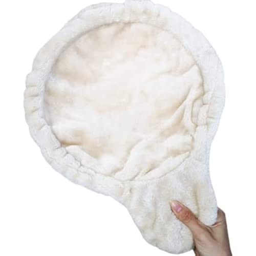 Linghe Hamac en Peluche Doux pour Chat - Adapté Au Cadre d'escalade Bricolage avec Installation d'arbre Suspendu Cuillère épaissi (Beige)