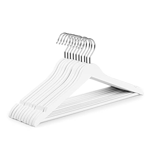 Perchas Ropa Madera Blanca Marca ogivo