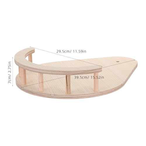 Plataforma de madera SHINEOFI para árbol de gatos con bordes redondeados 3