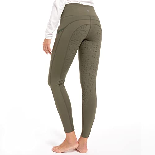 Harrison Howard Lady'S Riding Breeches Full Seat Full Grip Tights For Horseback Riding Training Women'S Equestrian Pants Tummy Control High Waist Design cover