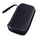 SOESFOUFU Tragbare Stoßfeste Eva Aufbewahrungstasche für Fieberthermometer mit Weicher Innenfläche Schutzetui für Ohrthermometer Reiseetui mit Trageband Schwarz