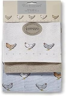 Cooksmart Farmers Kitchen Pack of 3 Tea Towels