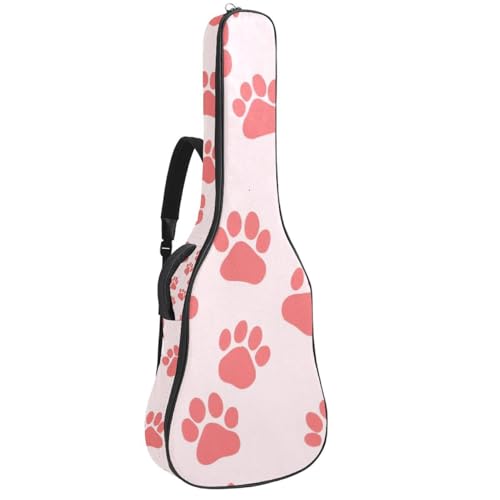 Housse guitare acoustique 109 cm à motif pattes de chien sans rembourrage