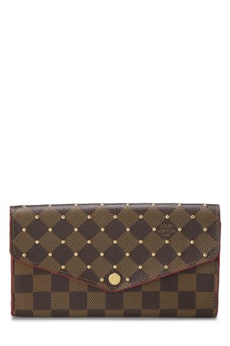 Pre-Loved Damier Ebene Studded Sarah NM, Red