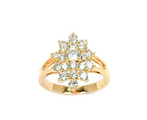 Bague marquise zirconiums plaqué or hypoallergénique anti-peaux sensibles
