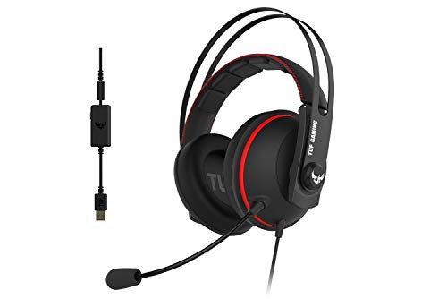 Casque TUF H7 Rouge ASUS avec micro pour gaming PC et consoles