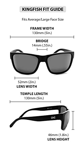 Optic Nerve Polarized Sport Kingfish Polarized Active Sunglasses For Men, Women & Kids, Matte Black Frame, Brown/Blue Mirror Lens #TOP4