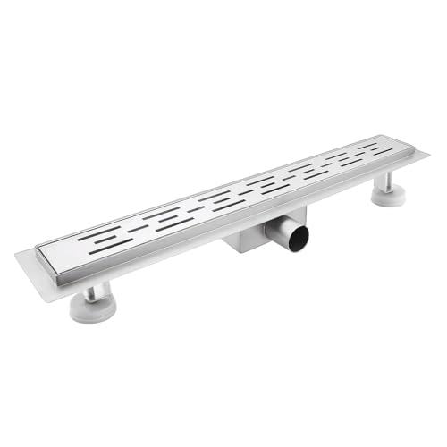 sunrik Duschrinne 80 cm, Strips Duschrinne extra flach, Edelstahl...