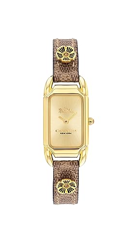 Cadie Women's Watch | Leather Strap with Classic Signature Design | Elegant Timepiece with Playful Charm for Trendy Fashionistas (Model ) - Coach 14504192