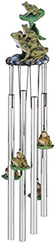 StealStreet SS-G-41951 Wind Chime Round Top Frogs Hanging Garden Porch Decoration Windchime