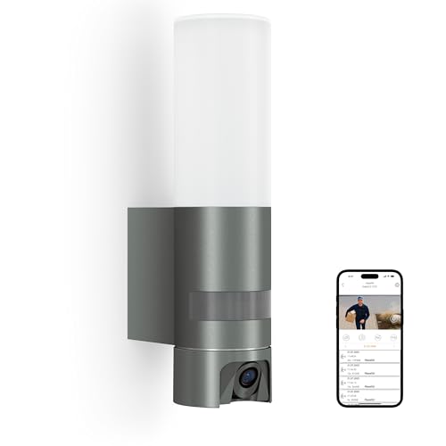 Steinel LED Außenleuchte L 625 CAM SC mit 2K Überwachungskamera, Gegensprechanlage, Bewegungsmelder, Dual-Band Wi-Fi 6, Opalglas, Aluminium,...