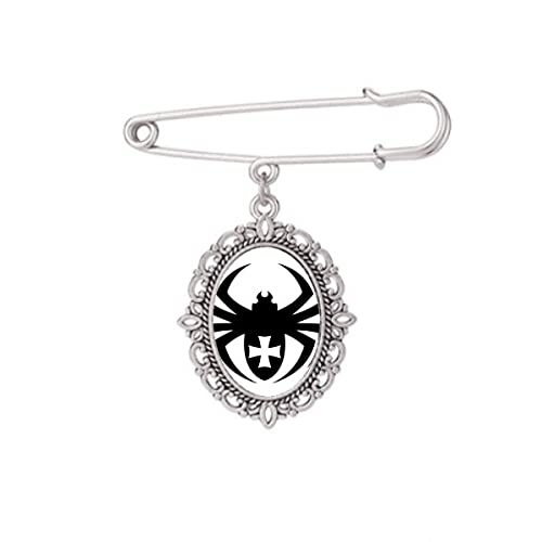 Broche araignée noire M pour robe et chemise chic
