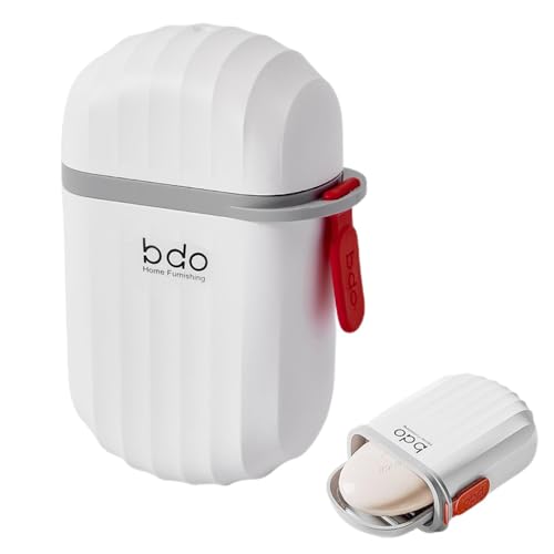 Boîte à Savon de Voyage avec Design drainant | Étui à Savon étanche avec Couvercle | Porte-Savon Portable, Boîte à Savon à Double écoulement pour Salle de Bain, Camping, randonnée, Vacances